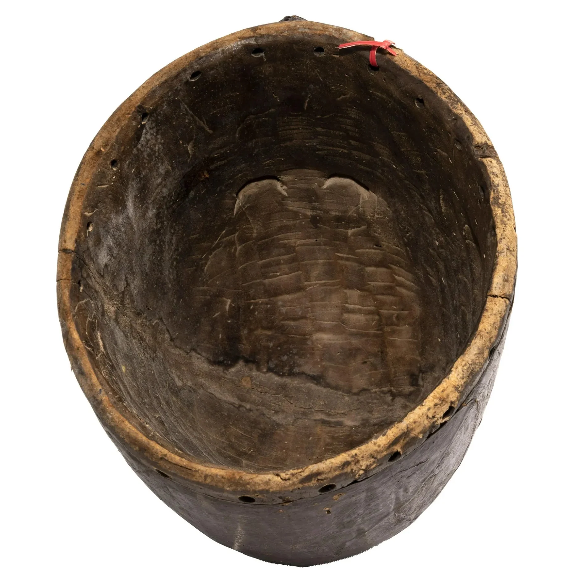 Igala Leather Covered Wood Helmet Mask, Nigeria #384 PROVENANCE - Image 3