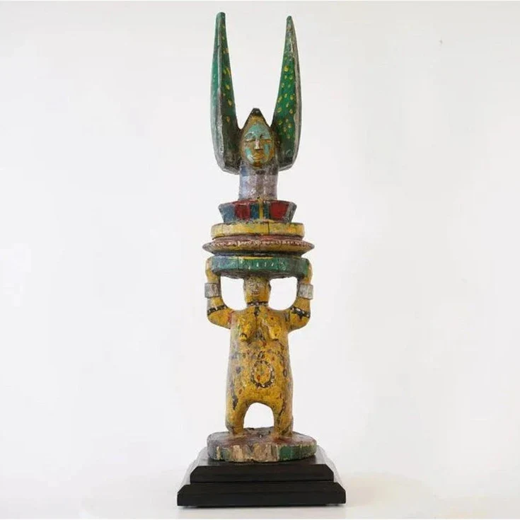 Igbo Edjo Warrior Ikenga Statue, Nigeria #1071 - Image 2
