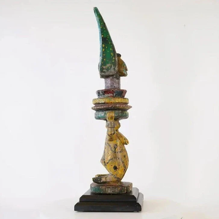 Igbo Edjo Warrior Ikenga Statue, Nigeria #1071 - Image 4