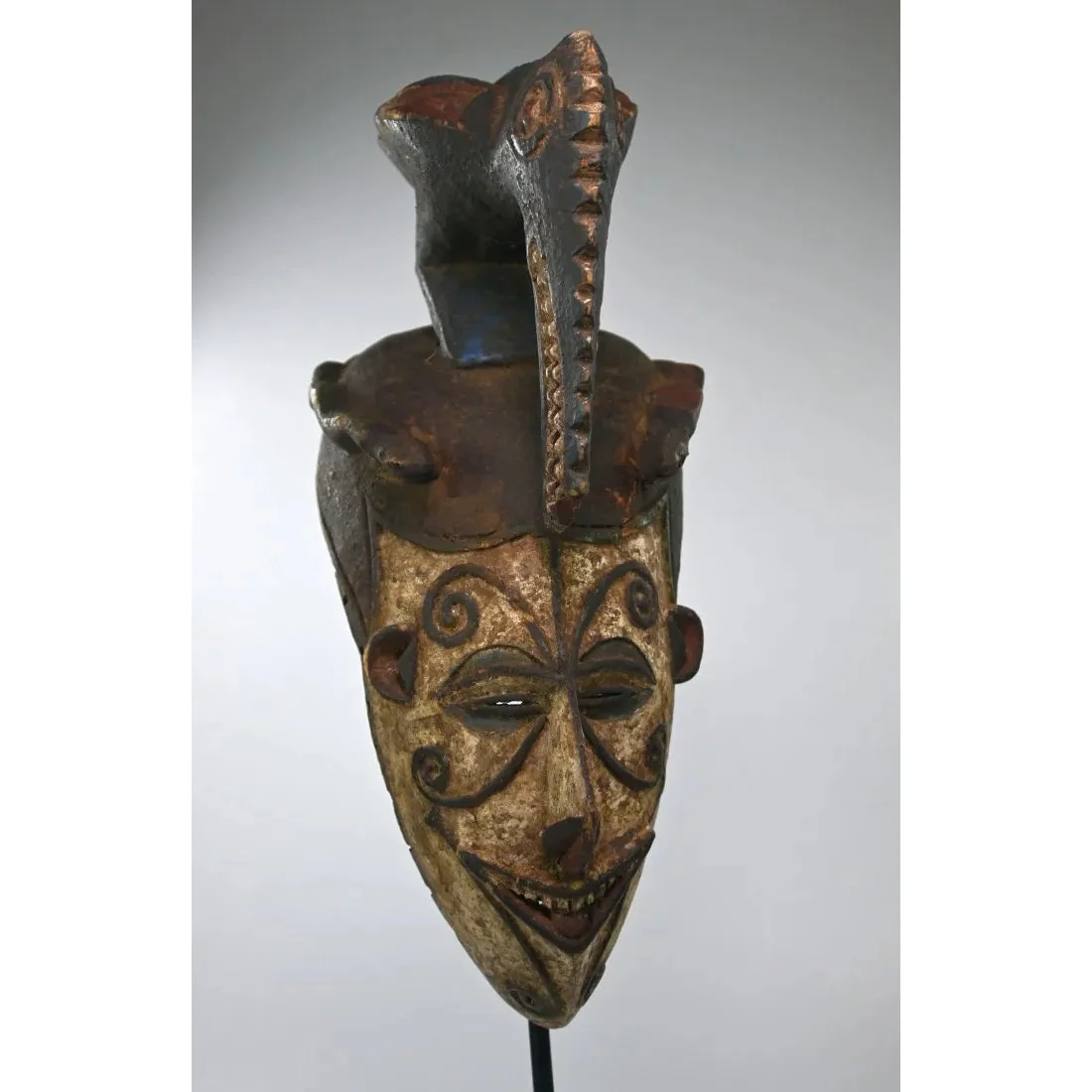 Igbo Maiden Mask with Bird Finial, Nigeria #699 - Image 2
