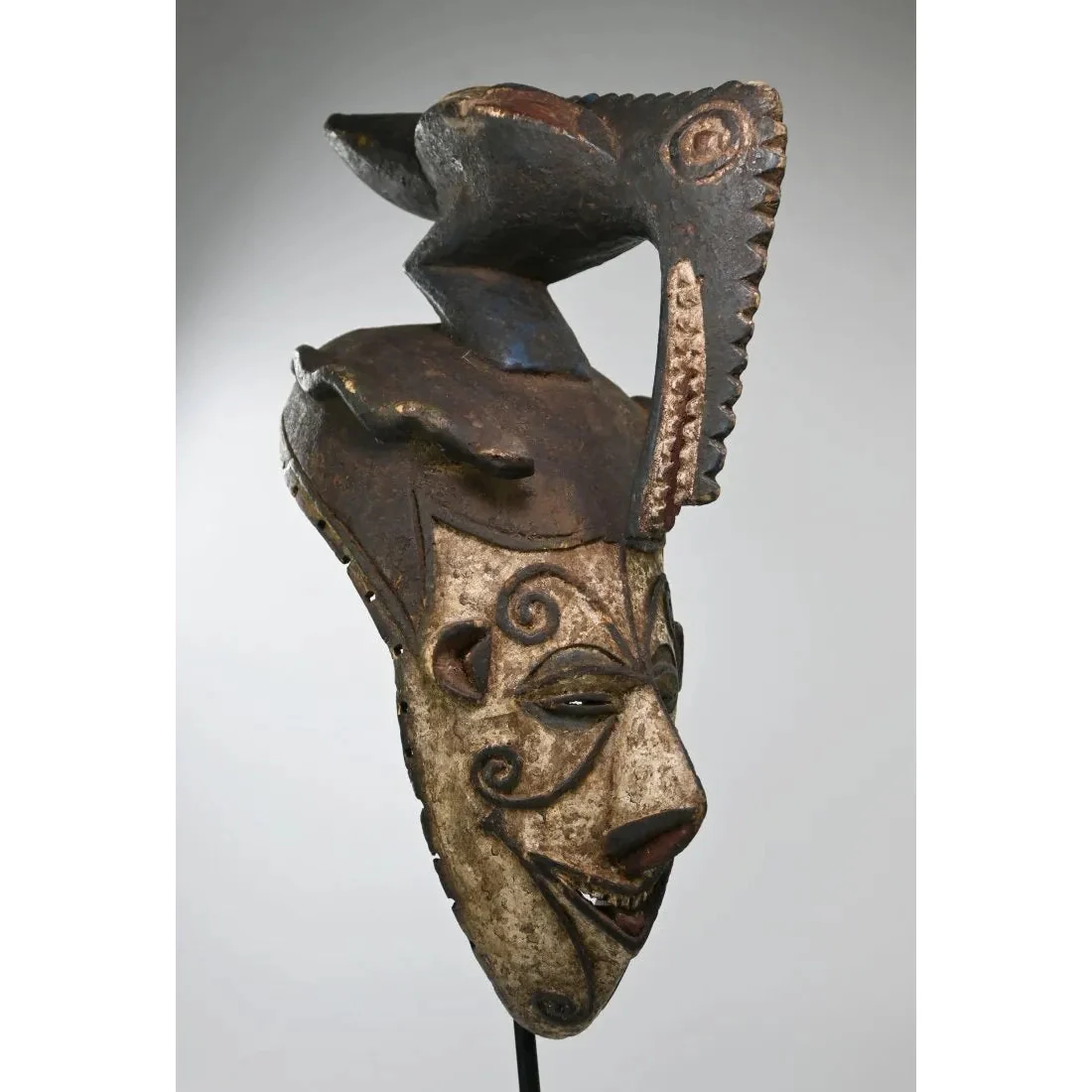 Igbo Maiden Mask with Bird Finial, Nigeria #699 - Image 3
