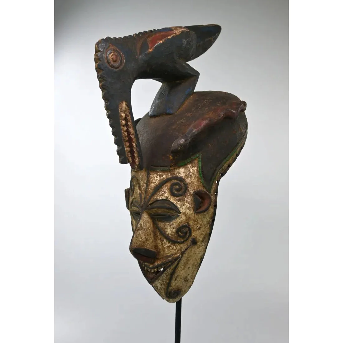 Igbo Maiden Mask with Bird Finial, Nigeria #699 - Image 4