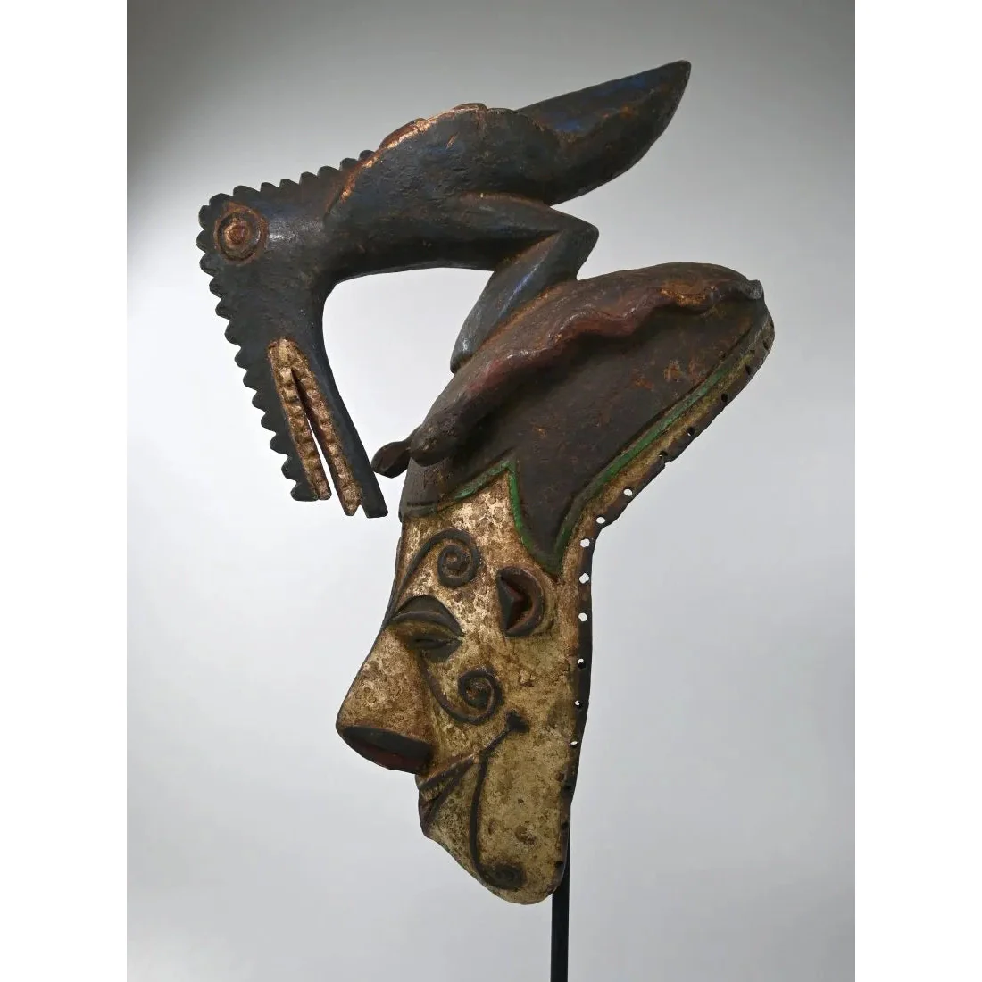 Igbo Maiden Mask with Bird Finial, Nigeria #699 - Image 6