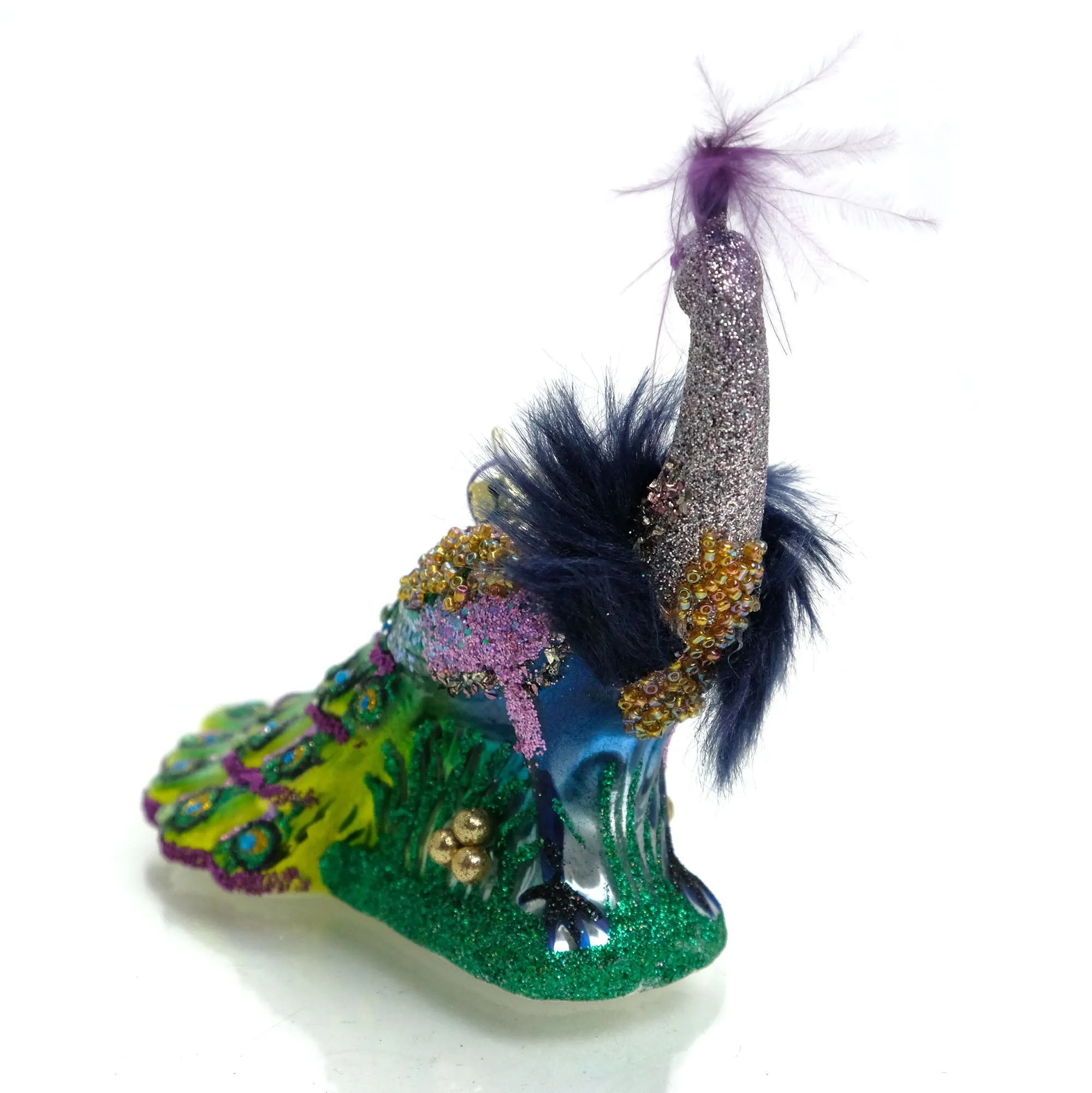 Imperial Peacock Glass Ornament - Image 2
