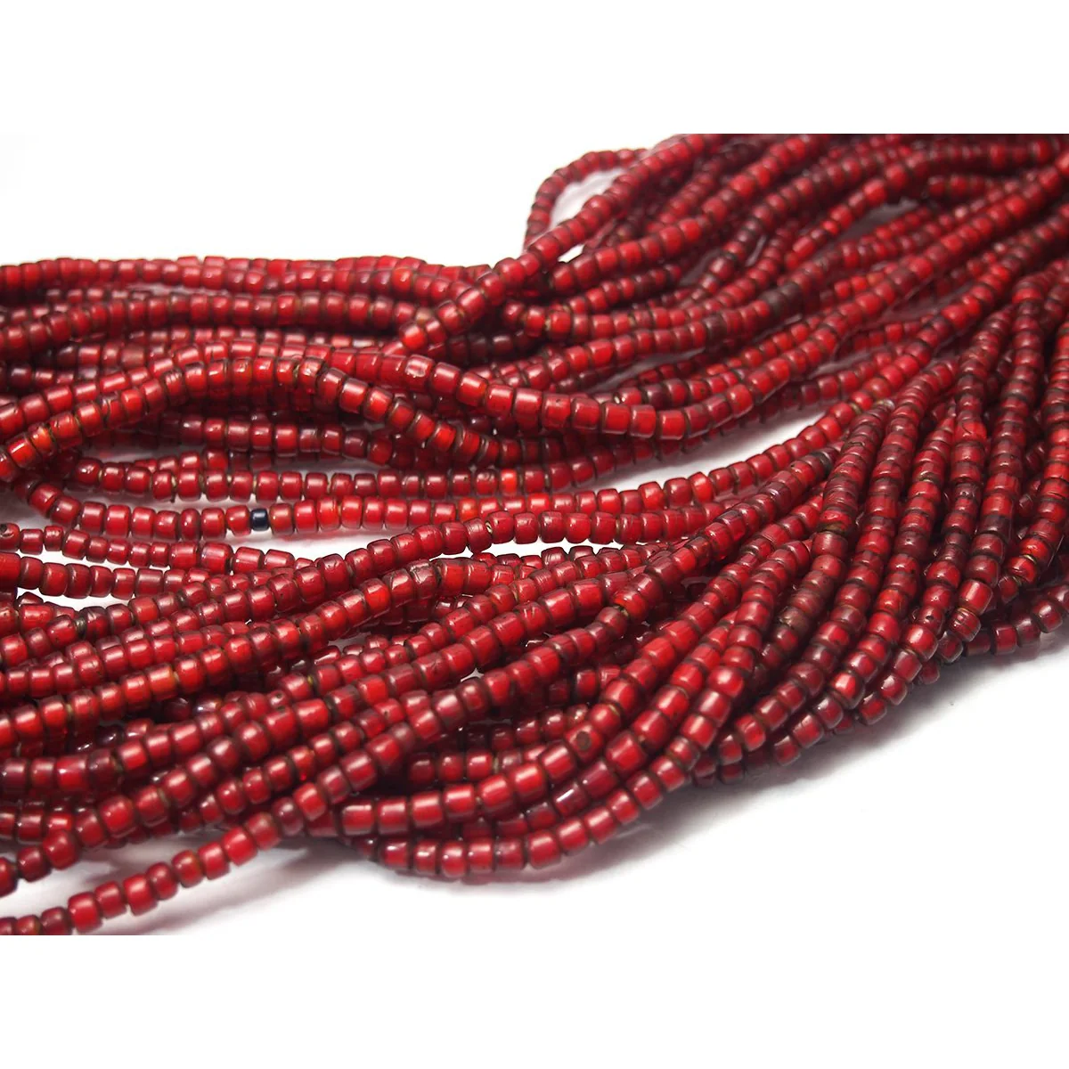 Indian Naga "White Heart" Bead Heirloom Tamba Necklace - Image 3