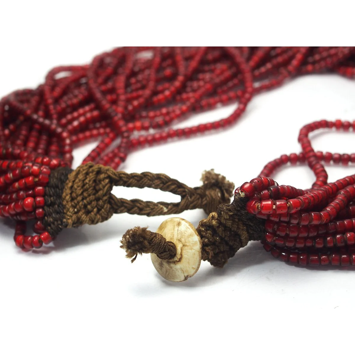 Indian Naga "White Heart" Bead Heirloom Tamba Necklace - Image 4