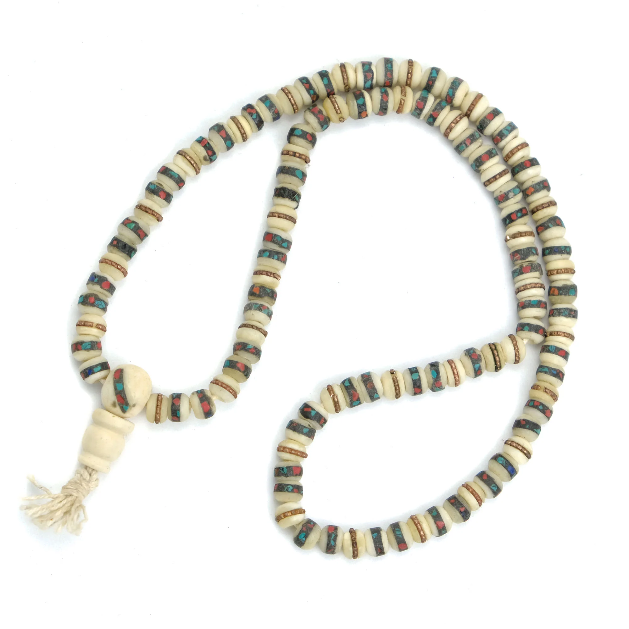 Inlaid Yak Bone Mala 6mm - Image 2