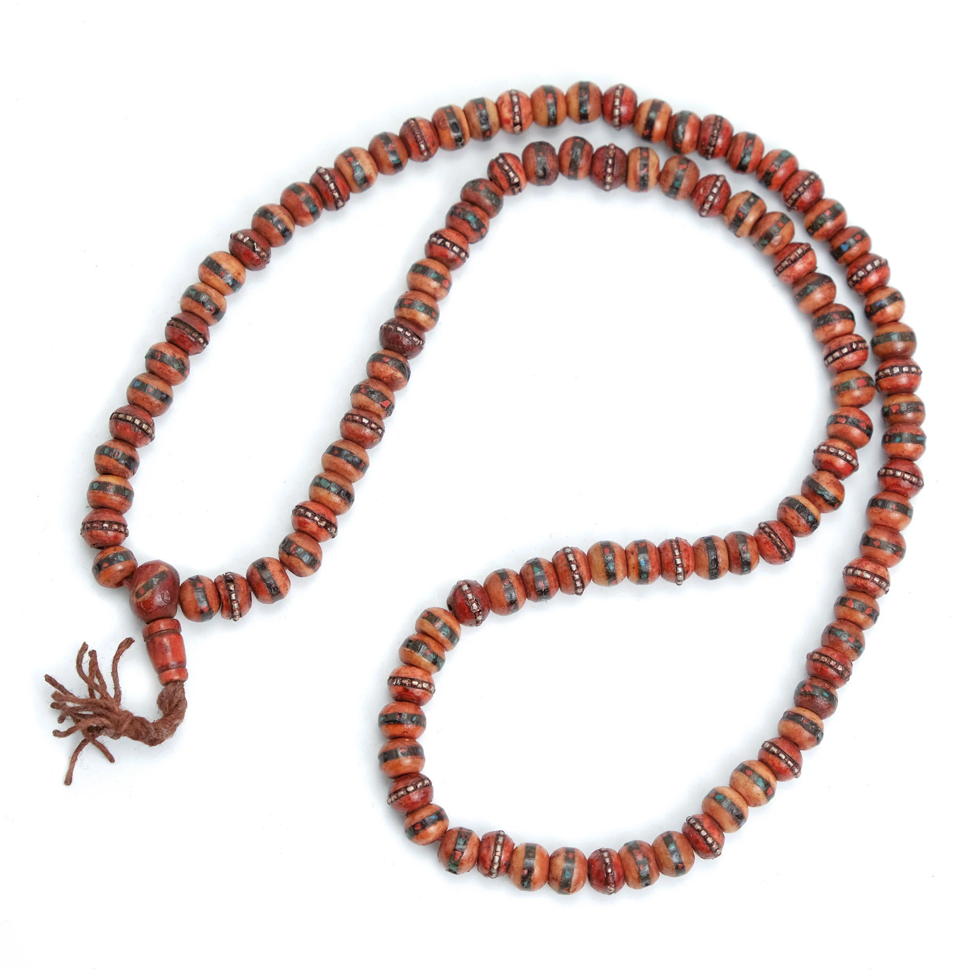 Inlaid Yak Bone Mala 8mm - Image 3