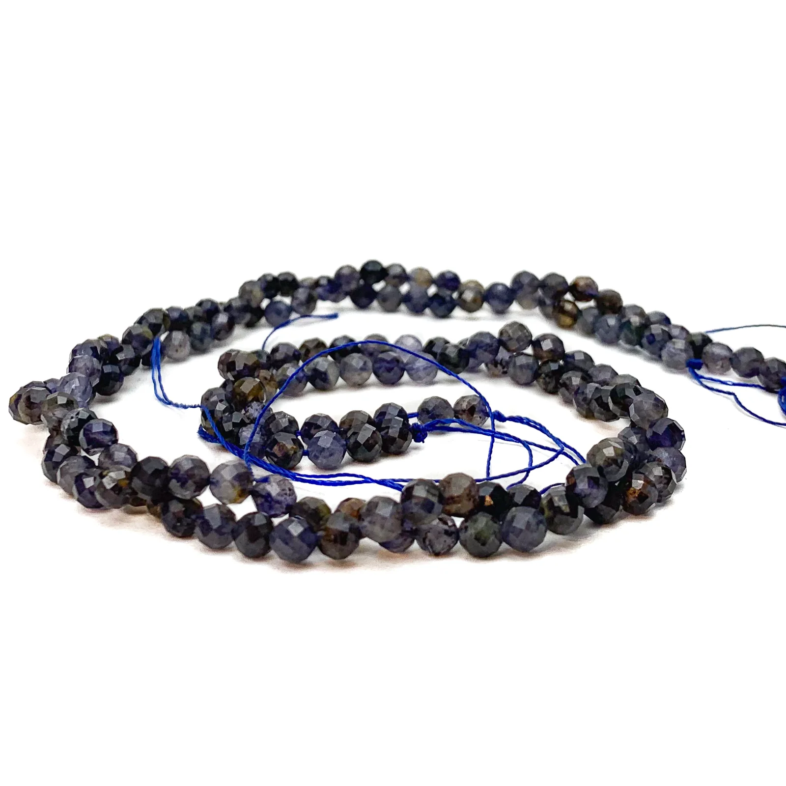 Iolite 4.5mm Faceted Rounds Bead Strand - Image 3