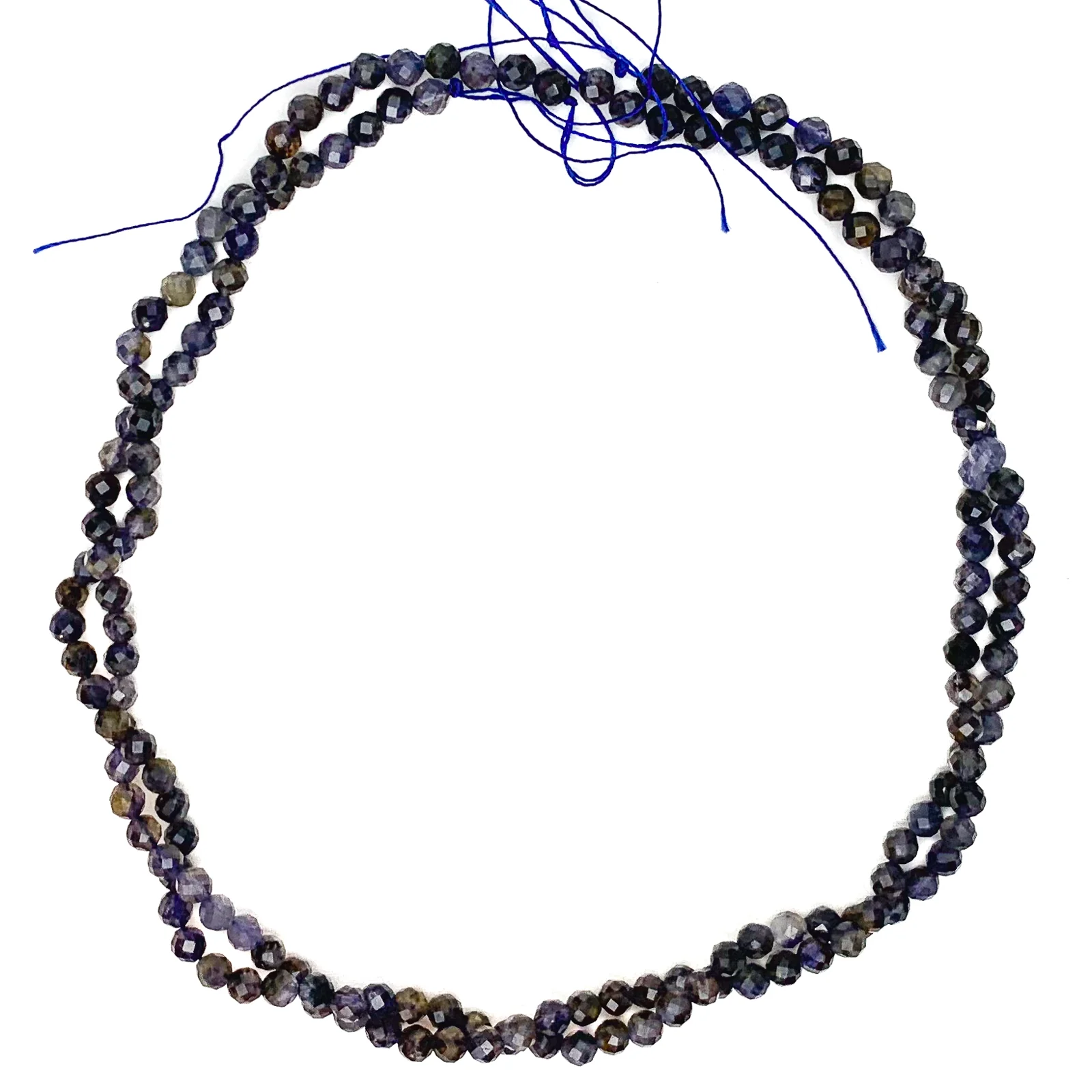 Iolite 4.5mm Faceted Rounds Bead Strand - Image 4
