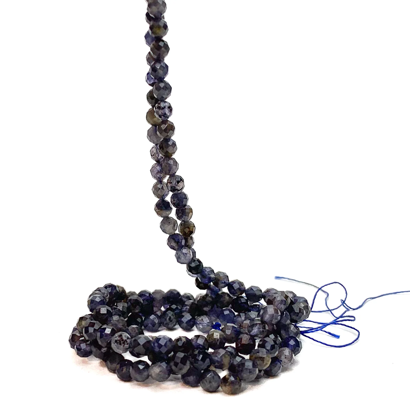 Iolite 4.5mm Faceted Rounds Bead Strand - Image 5