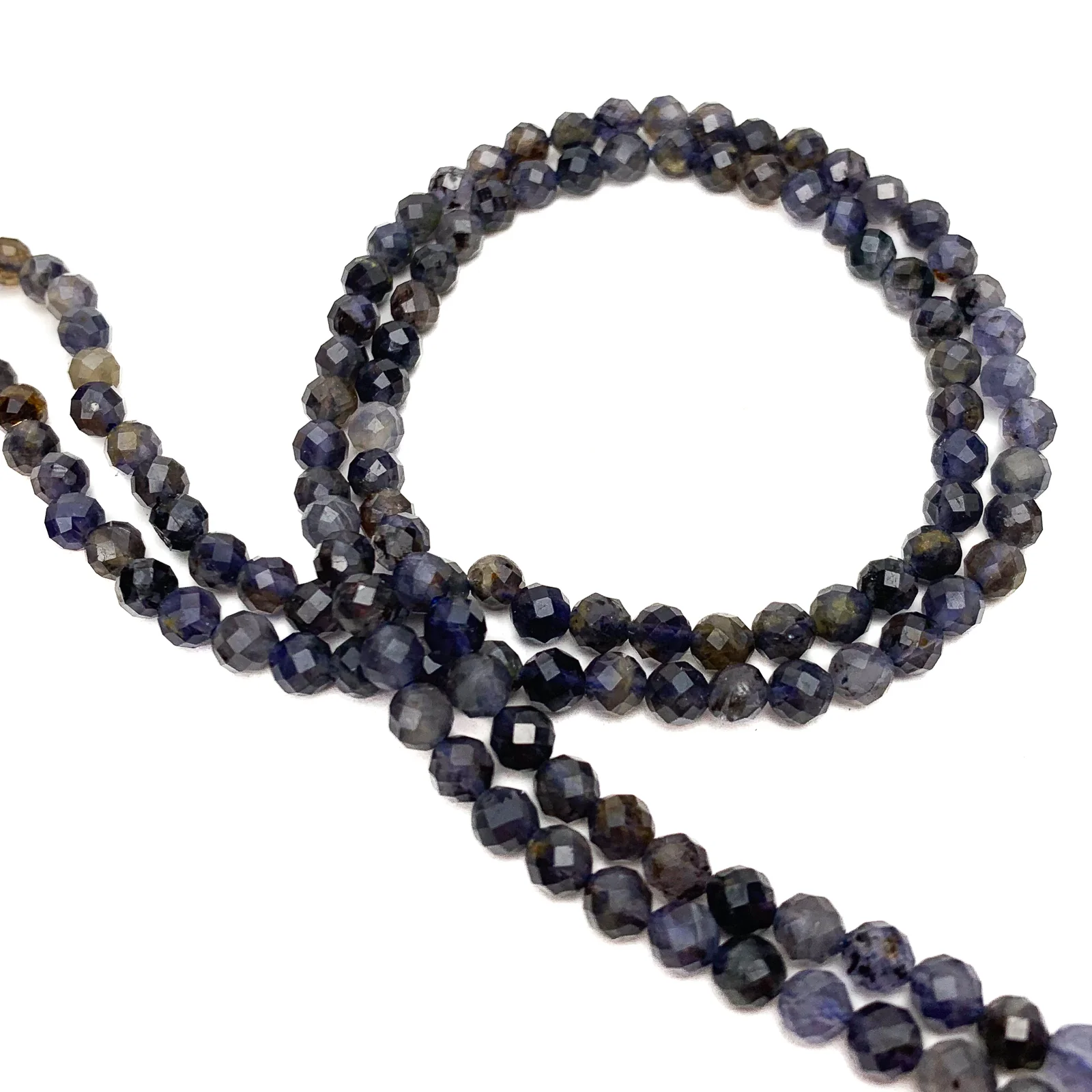 Iolite 4.5mm Faceted Rounds Bead Strand - Image 6
