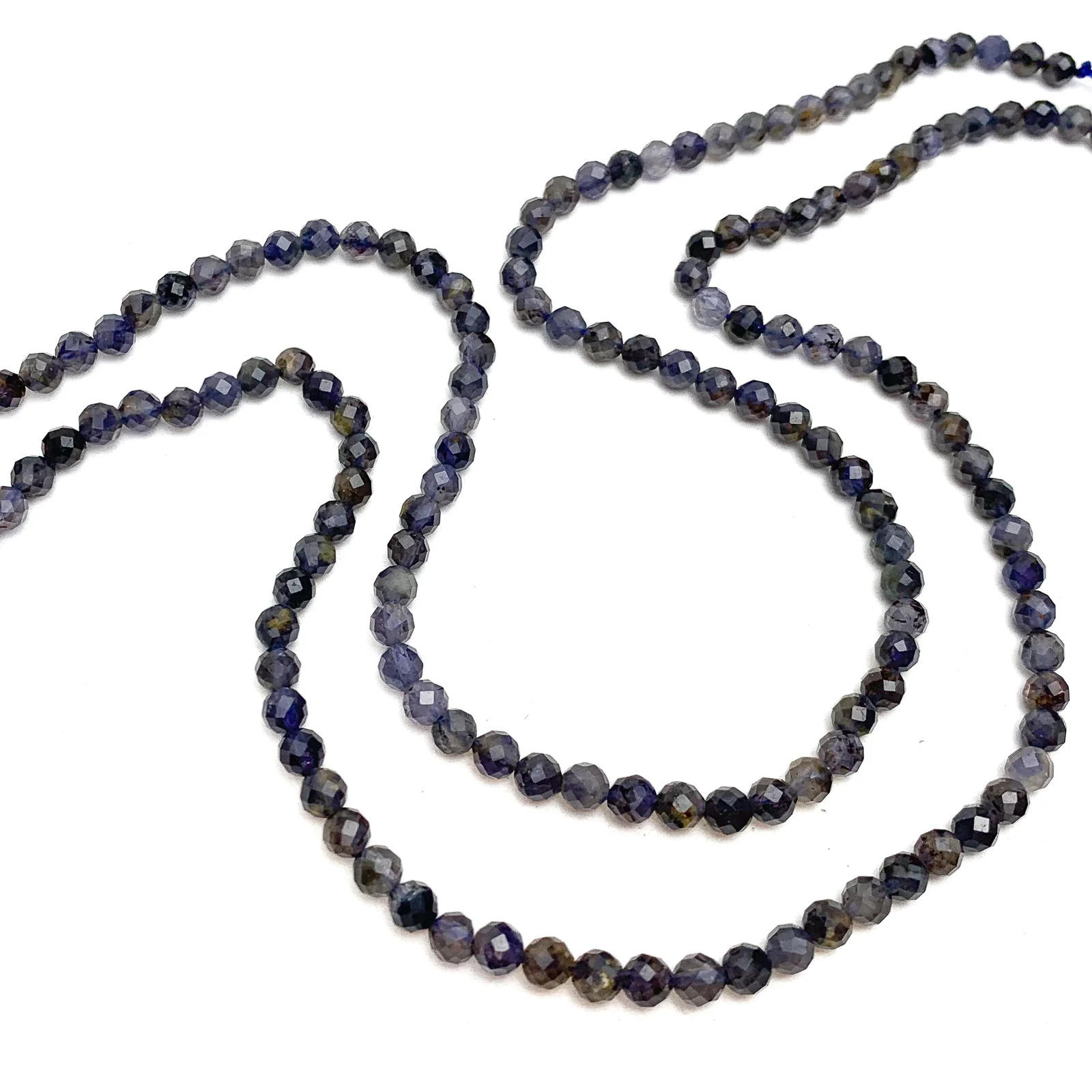 Iolite 4.5mm Faceted Rounds Bead Strand - Image 7