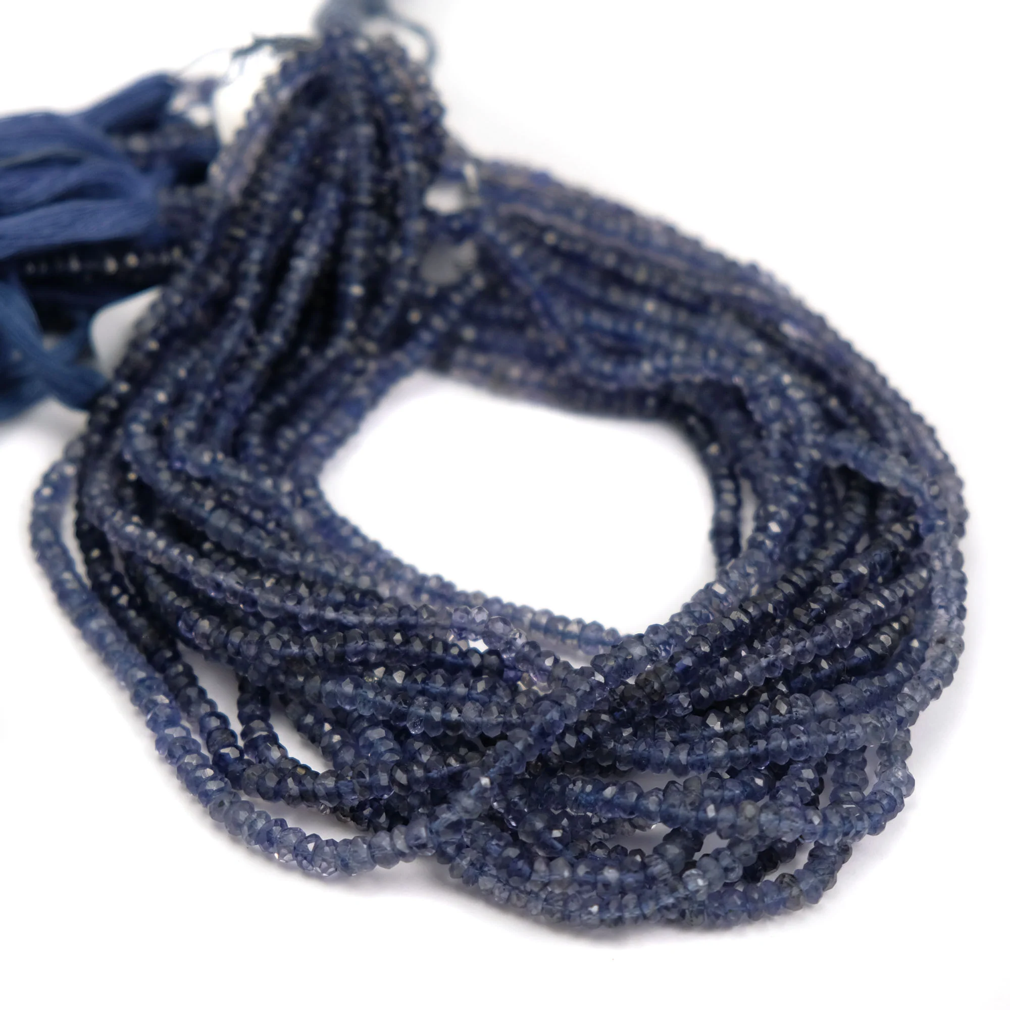 Iolite 4mm Faceted Rondelles - Image 2
