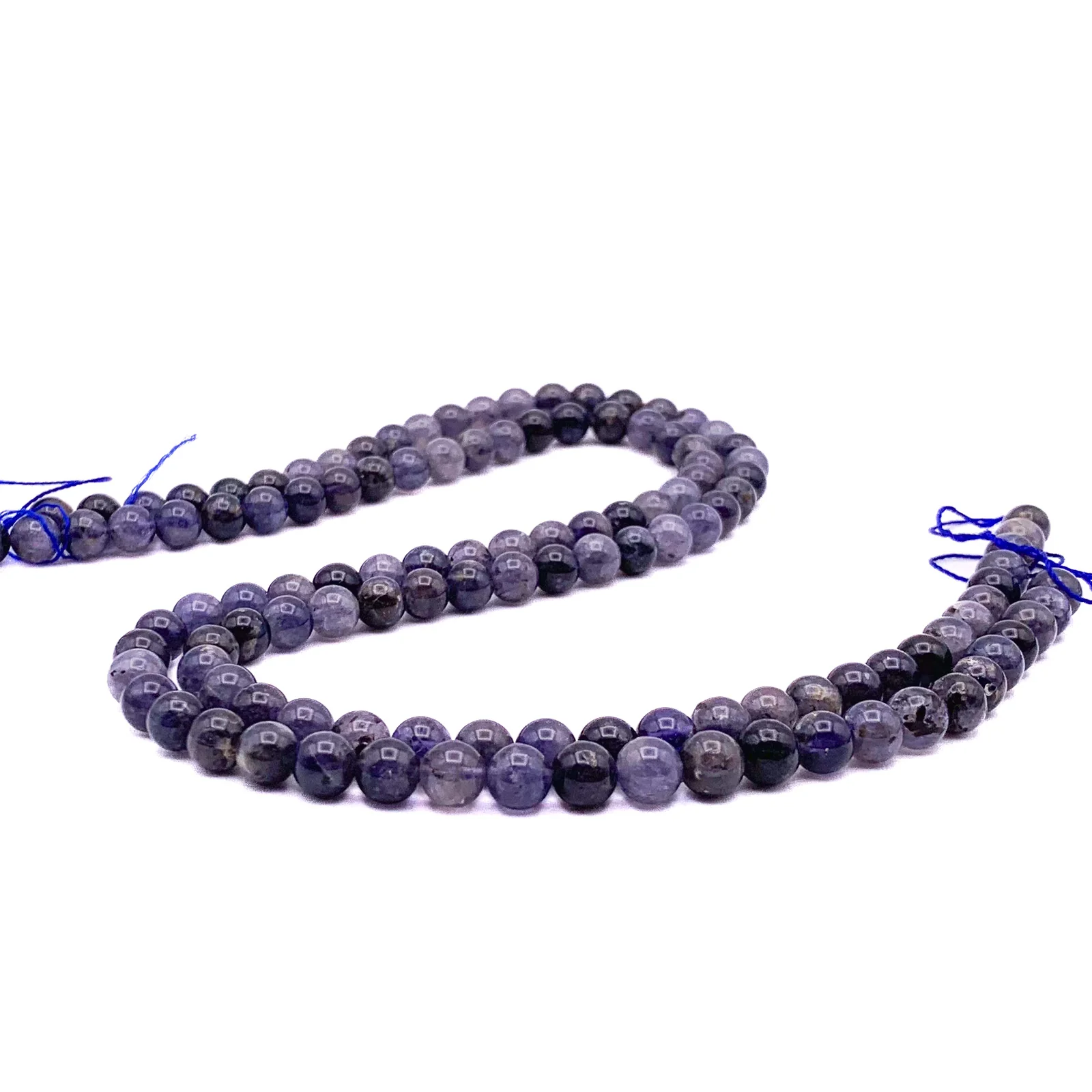 Iolite 6.5mm Smooth Rounds Bead Strand - Image 4