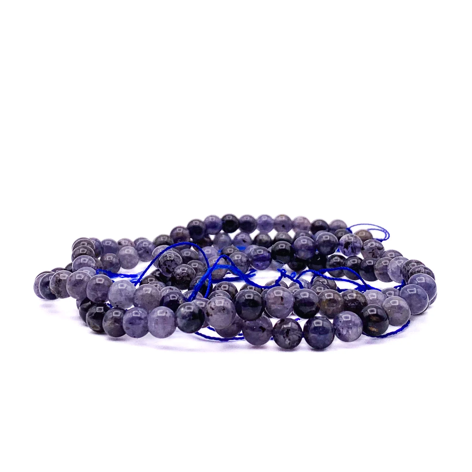 Iolite 6.5mm Smooth Rounds Bead Strand - Image 7