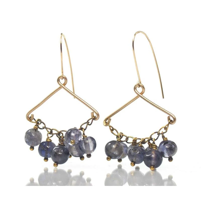 Iolite Earrings with Gold Filled Ear Wires - Image 2