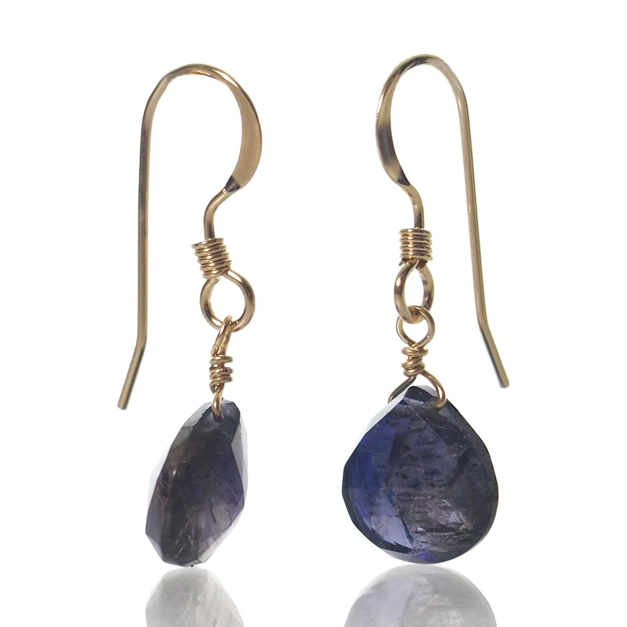 Iolite Earrings with Gold Filled French Earwires - Image 2