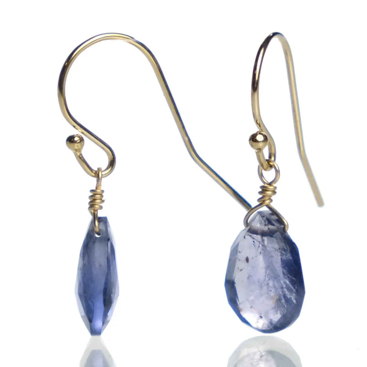 Iolite Earrings with Gold Filled French Earwires - Image 2
