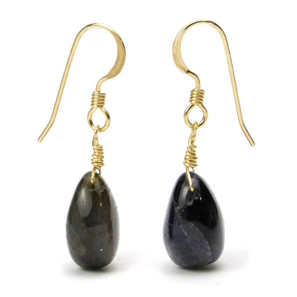 Iolite Earrings with Gold Filled French Earwires - Image 2