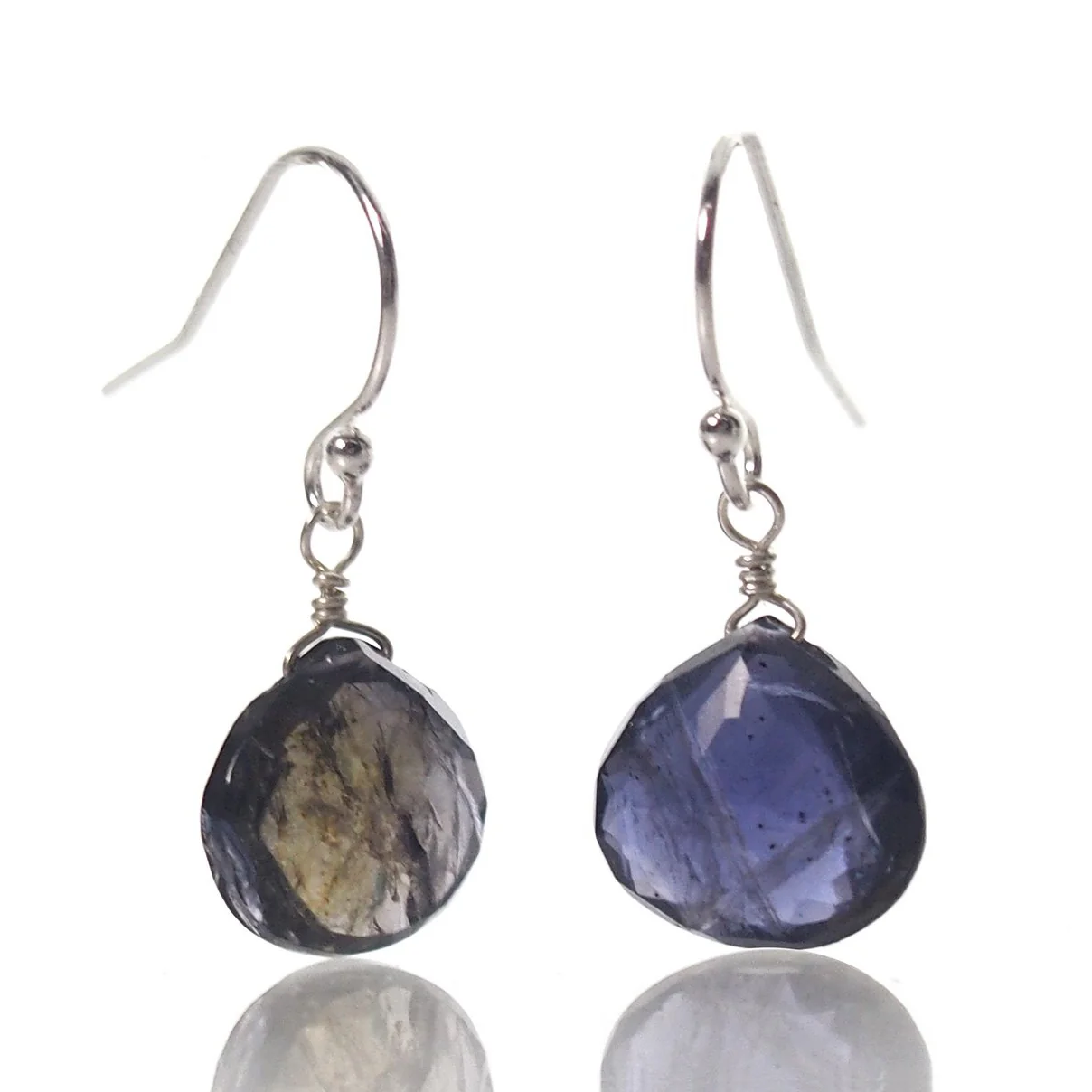 Iolite Earrings with Sterling Silver French Earwires - Image 2