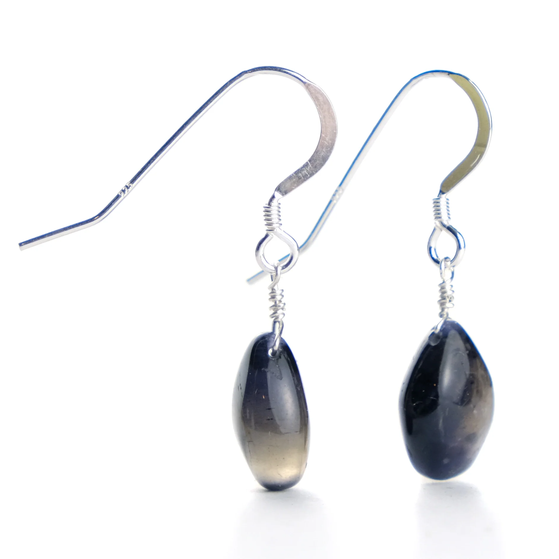 Iolite Earrings with Sterling Silver French Earwires - Image 2