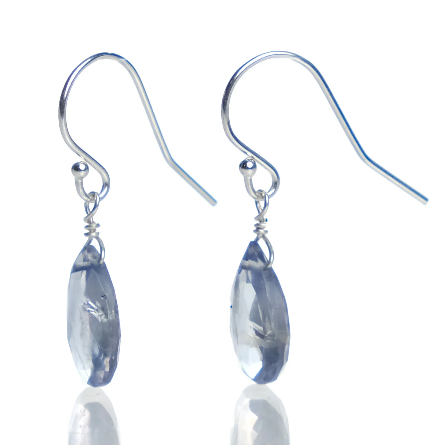 Iolite Earrings with Sterling Silver French Earwires - Image 2