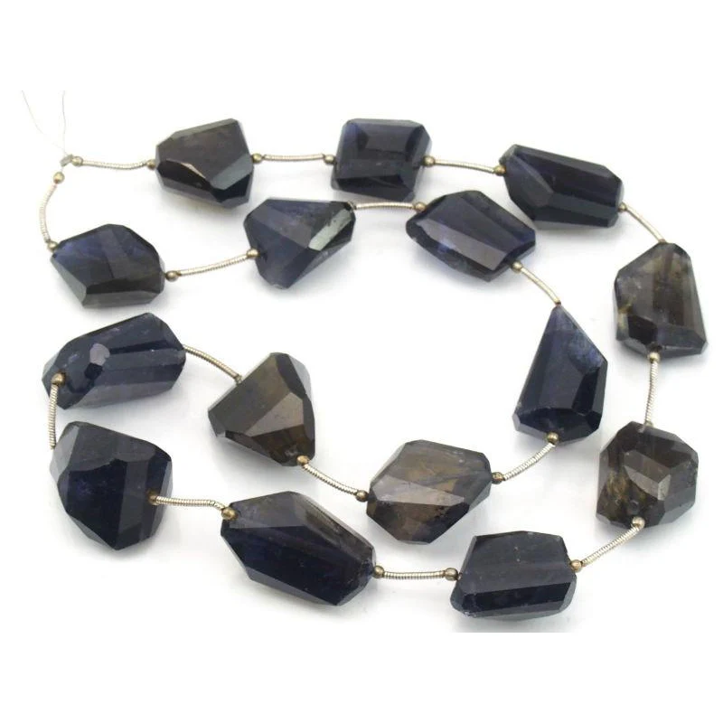 Iolite Faceted Chunks Bead Strand - Image 2