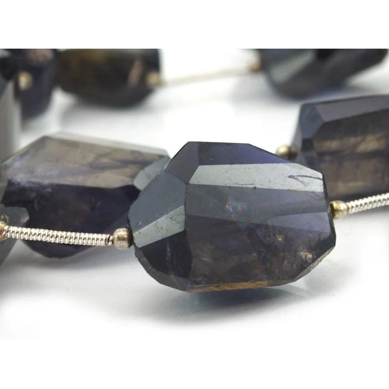 Iolite Faceted Chunks Bead Strand - Image 3