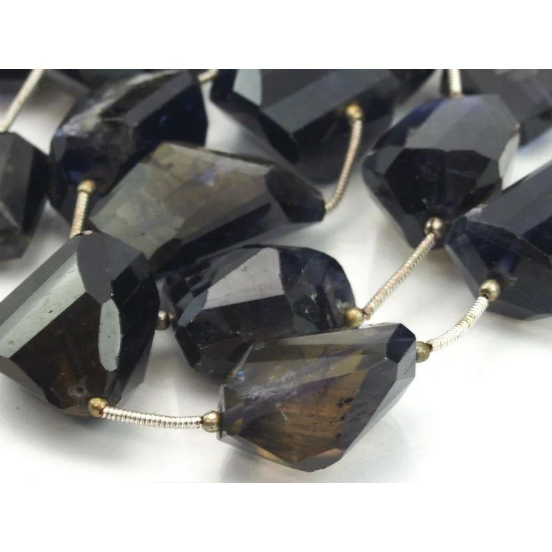 Iolite Faceted Chunks Bead Strand - Image 4