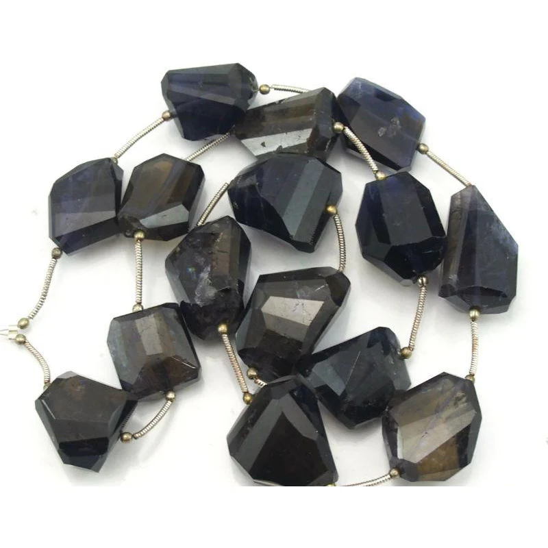 Iolite Faceted Chunks Bead Strand - Image 5