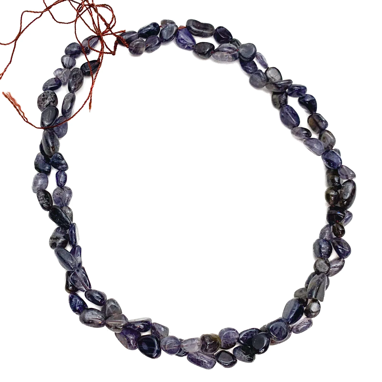 Iolite Smooth Pebbles Bead Strand - Image 3