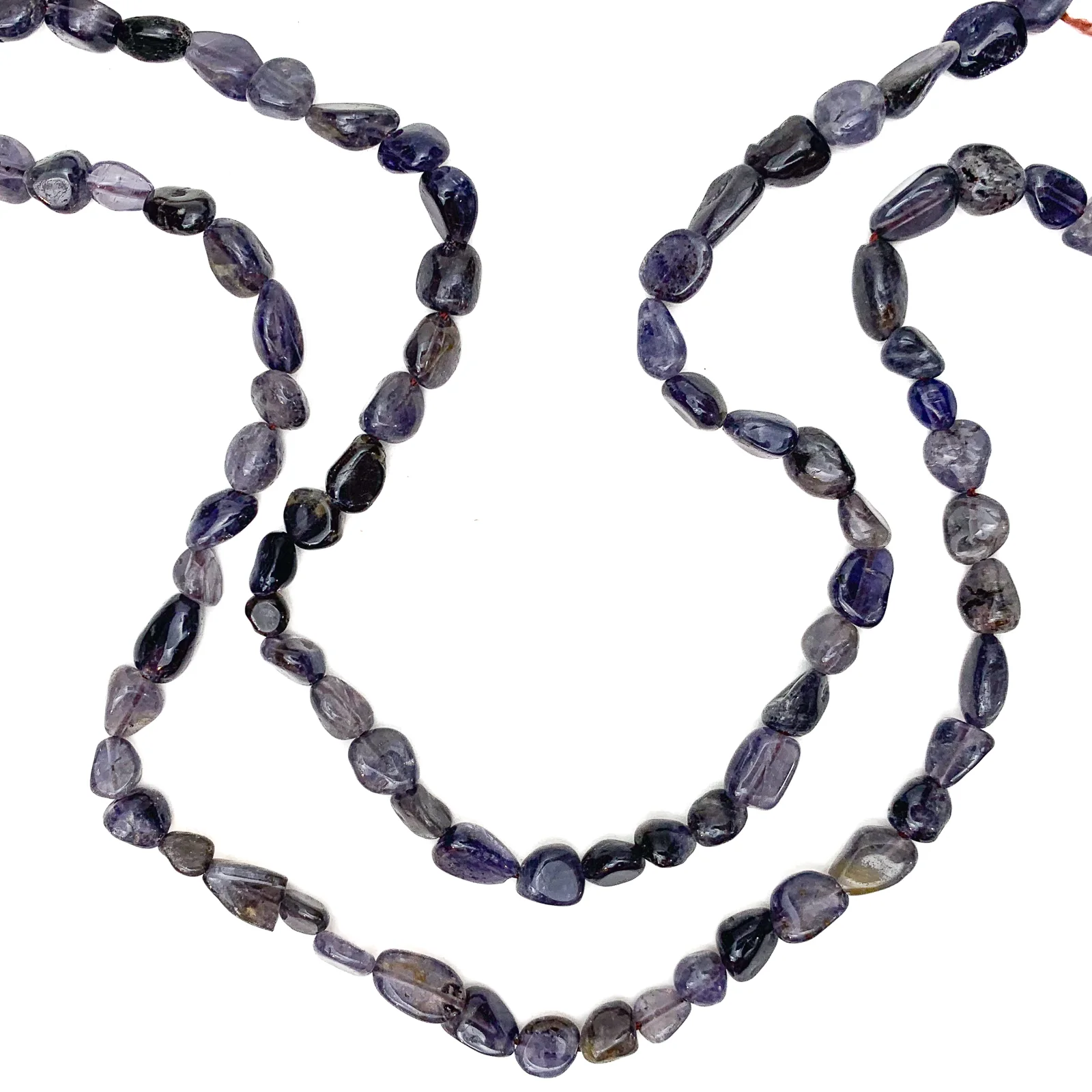 Iolite Smooth Pebbles Bead Strand - Image 6