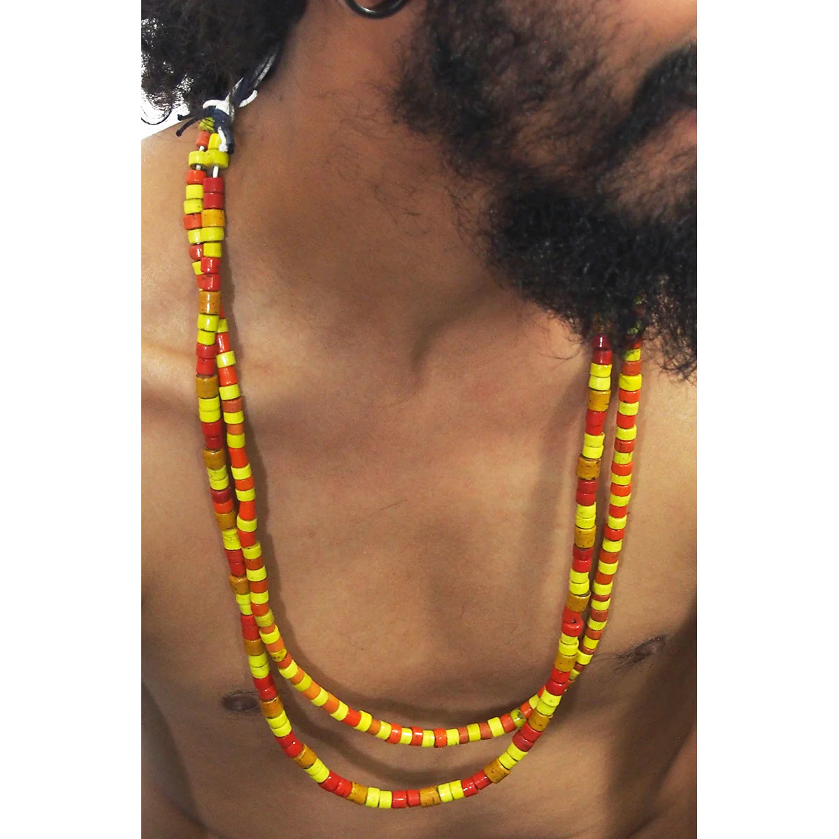 19th Century Chinese "Irian Jaya Glass" Bead Strand Necklace - Image 2