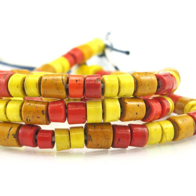 19th Century Chinese "Irian Jaya Glass" Bead Strand Necklace - Image 4
