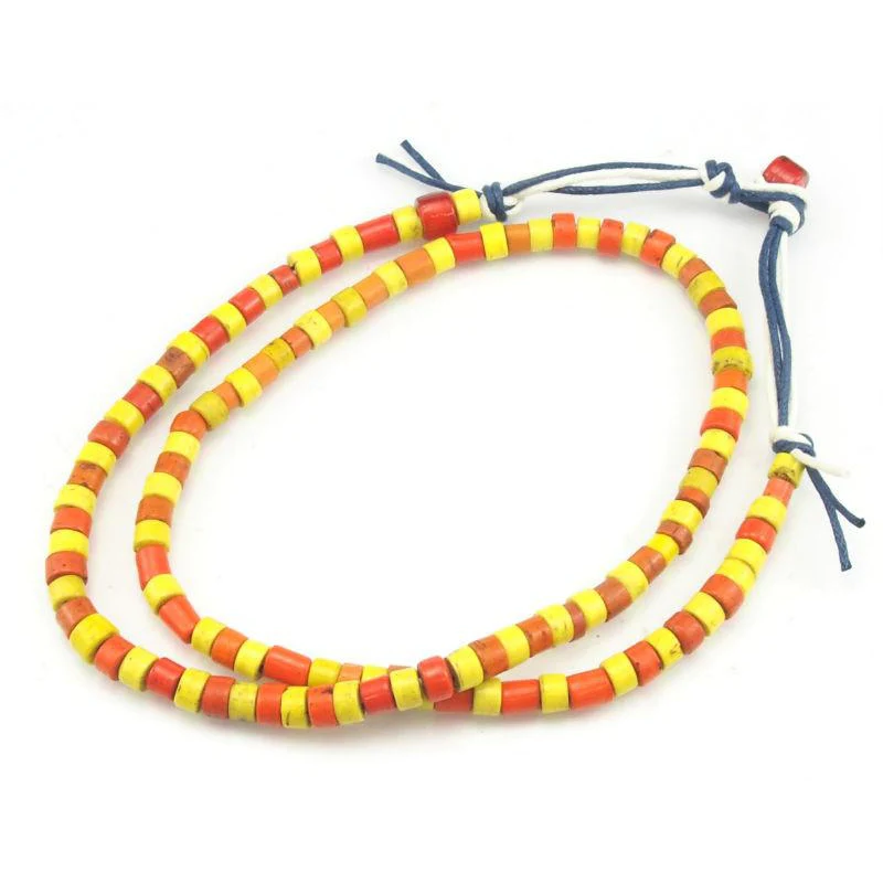 19th Century Chinese "Irian Jaya Glass" Bead Strand Necklace - Image 5