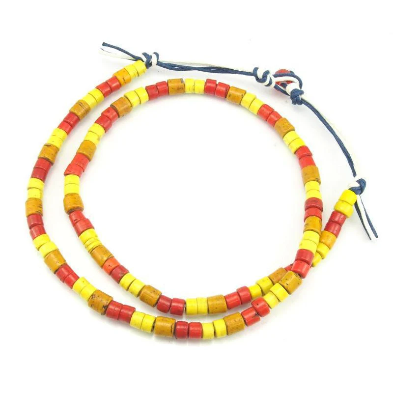 19th Century Chinese "Irian Jaya Glass" Bead Strand Necklace - Image 6