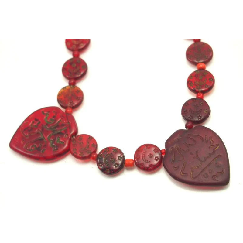 Islamic "Hadj" Beads Czech Trade Beads / Necklace ca 1920-50 - Image 2