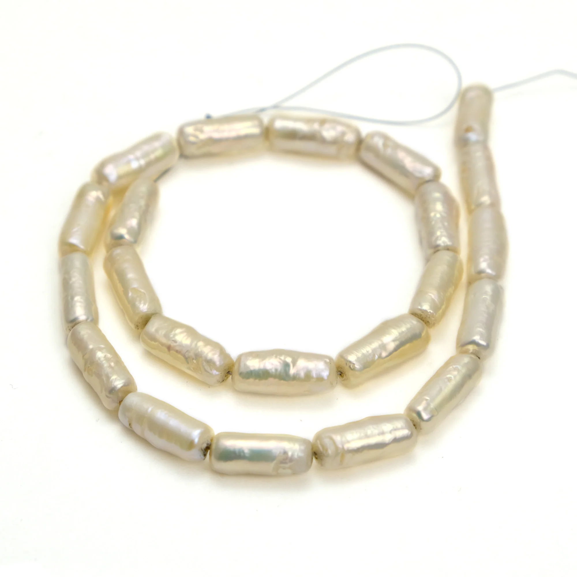 Ivory Tube Fresh Water Pearl 15mm Strand #8 - Image 2