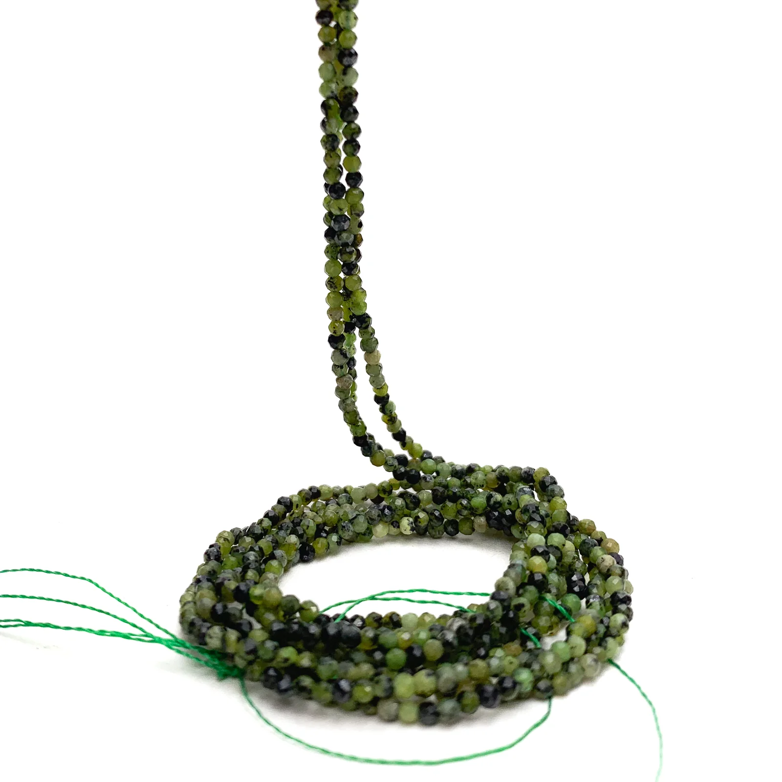 Jade 2mm Faceted Rounds Bead Strand - Image 4
