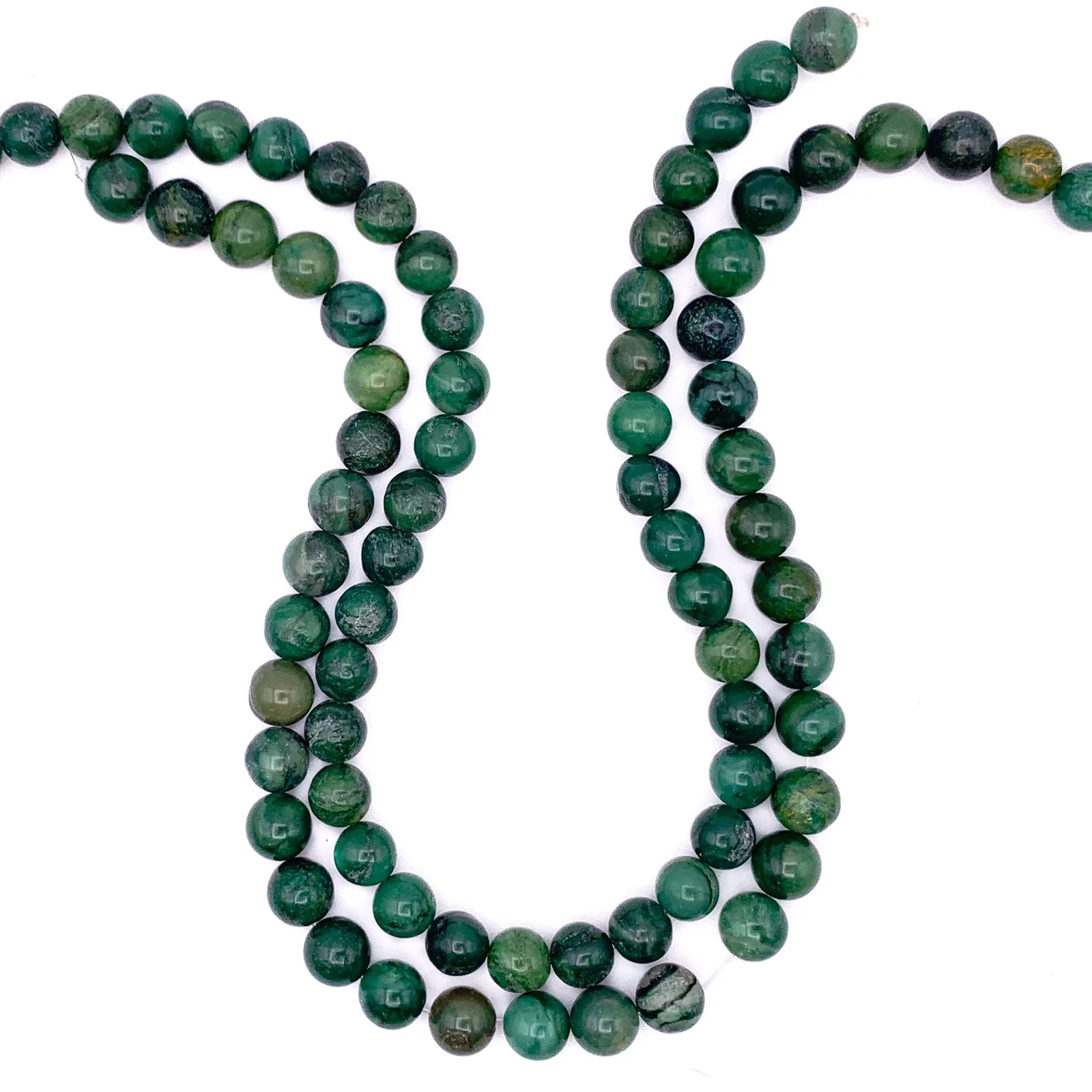 Jade African 10.5mm Smooth Rounds Bead Strand - Image 2