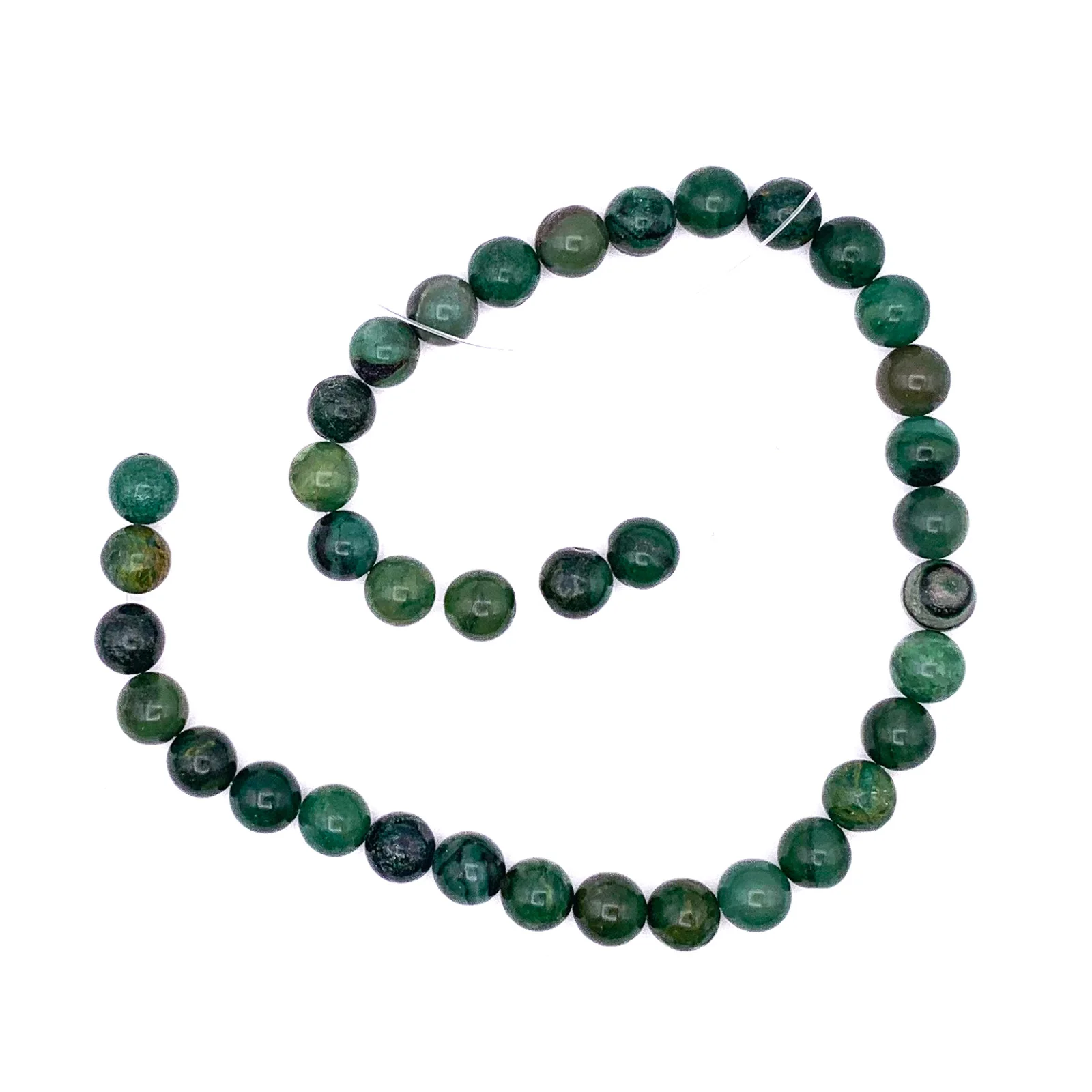 Jade African 10.5mm Smooth Rounds Bead Strand - Image 3