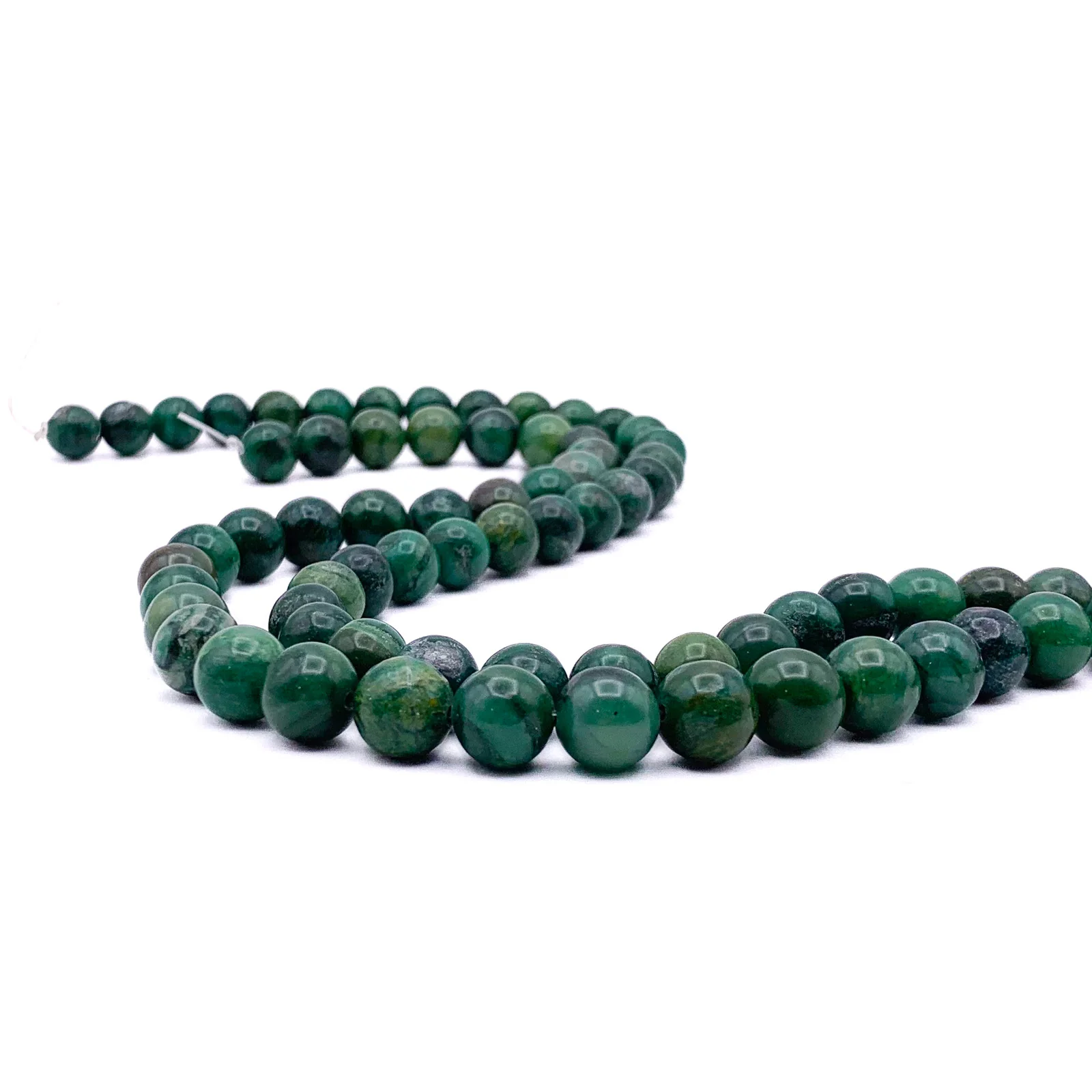 Jade African 10.5mm Smooth Rounds Bead Strand - Image 4