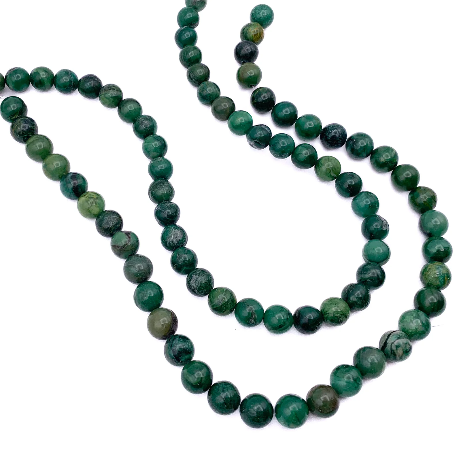 Jade African 10.5mm Smooth Rounds Bead Strand - Image 5