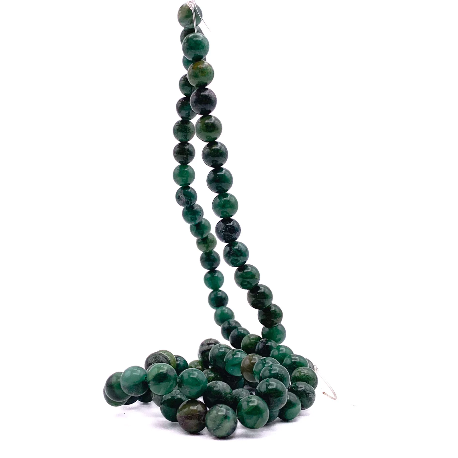 Jade African 10.5mm Smooth Rounds Bead Strand - Image 6