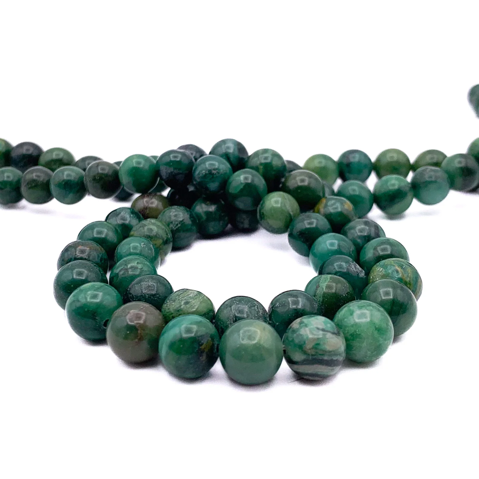 Jade African 10.5mm Smooth Rounds Bead Strand - Image 7