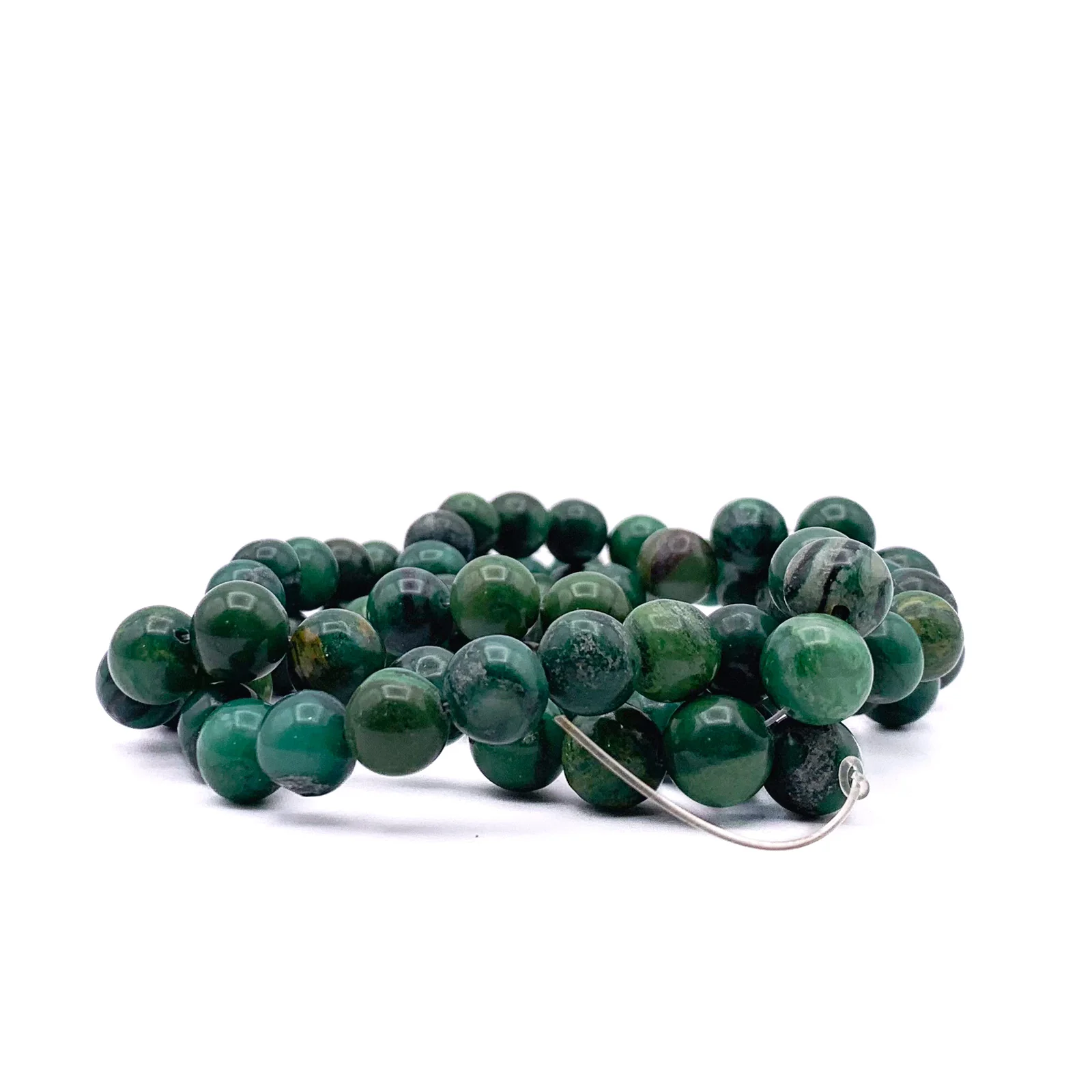 Jade African 10.5mm Smooth Rounds Bead Strand - Image 8