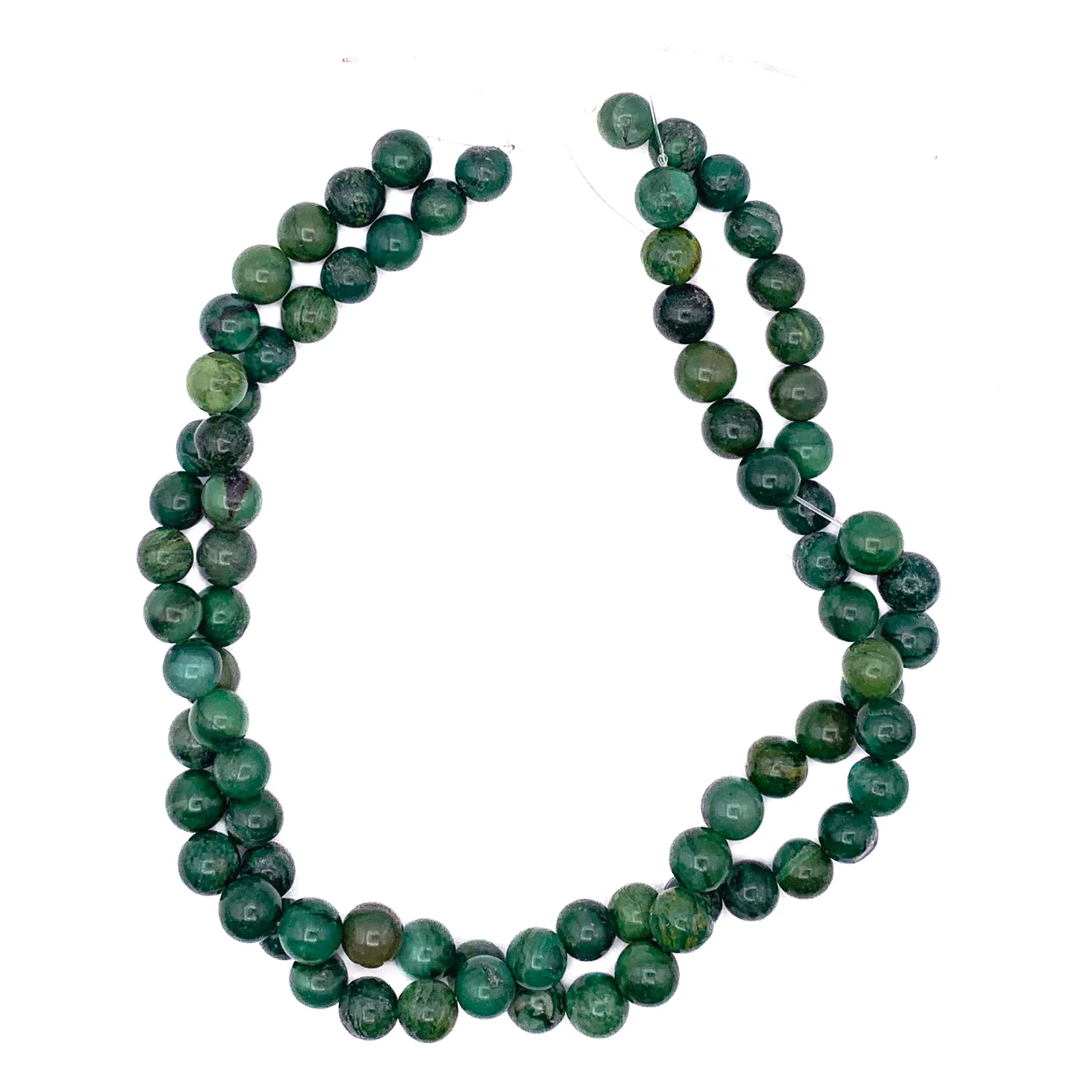 Jade African 10.5mm Smooth Rounds Bead Strand - Image 9