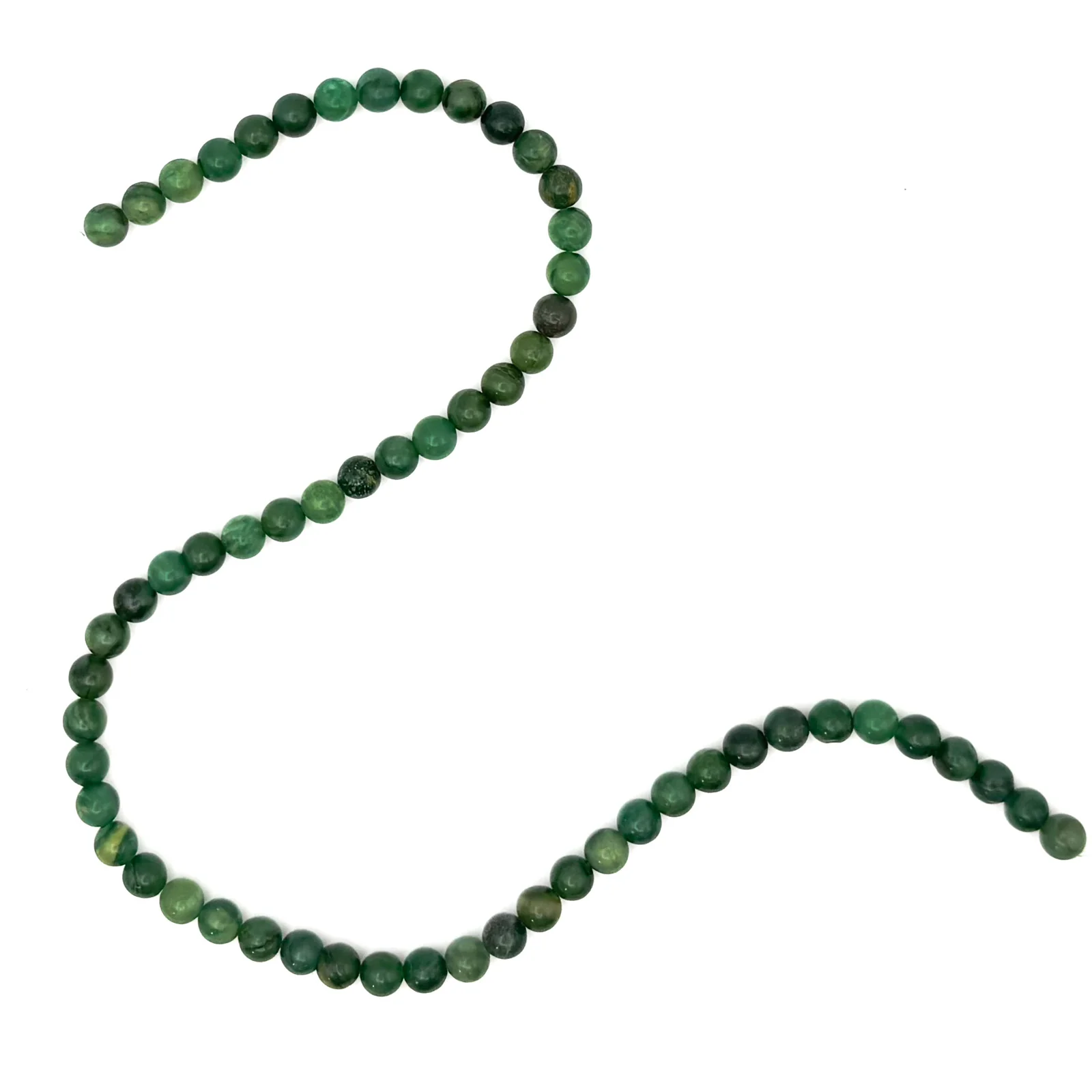 Jade African 6.5mm Smooth Rounds Bead Strand - Image 2