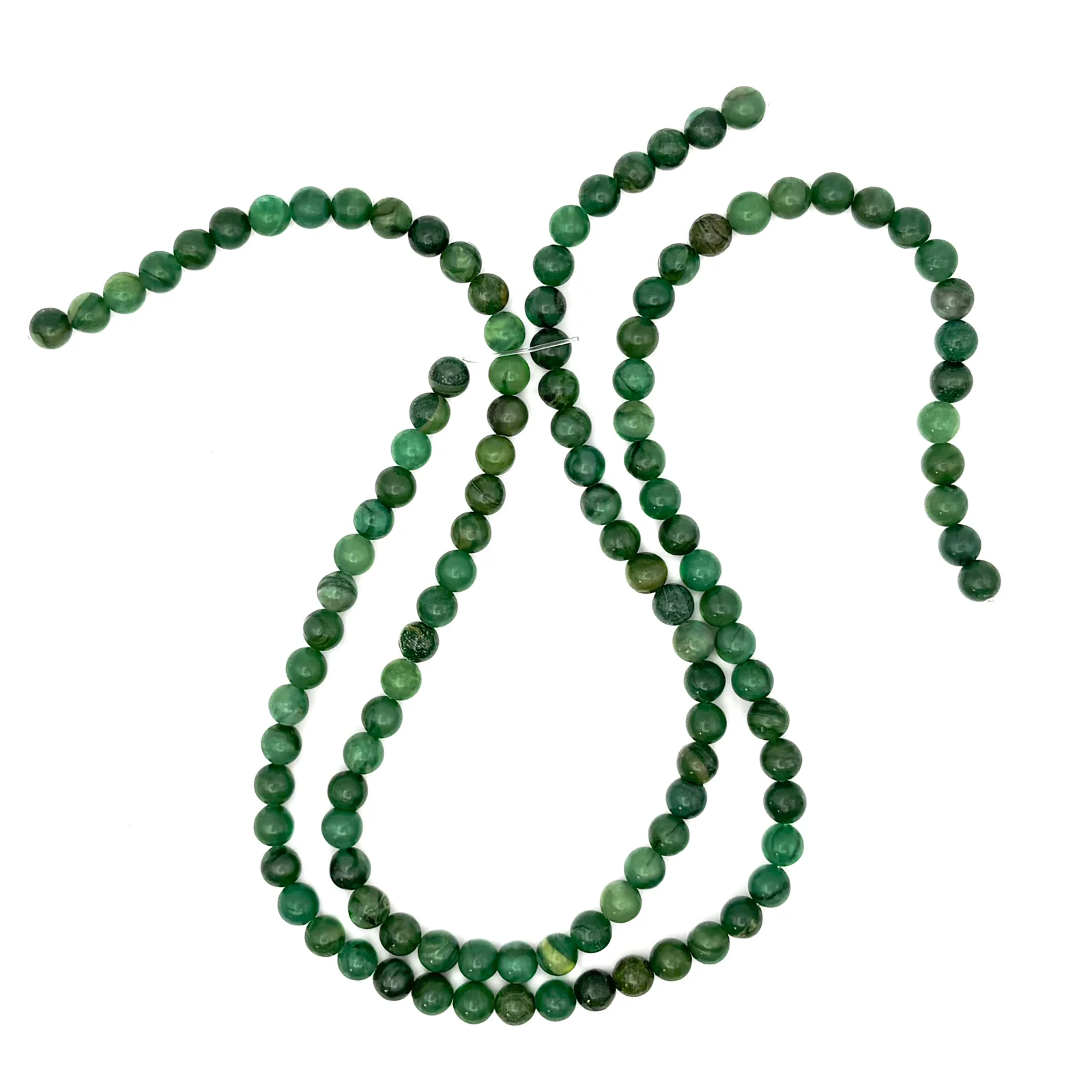 Jade African 6.5mm Smooth Rounds Bead Strand - Image 3